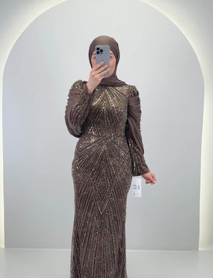 Esmiya Abendkleid Braun
