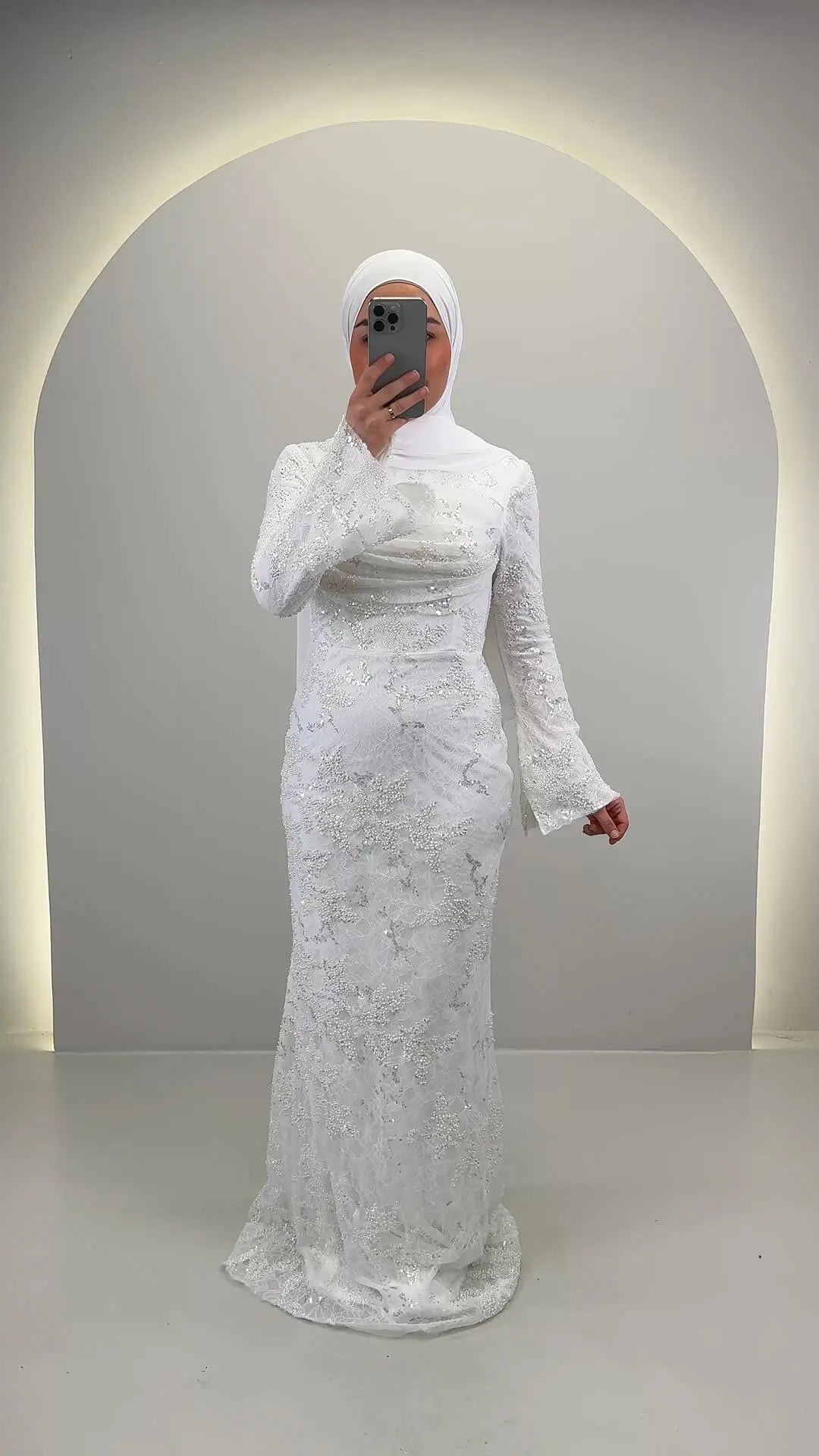 Azmia Brautkleid mit Hijab