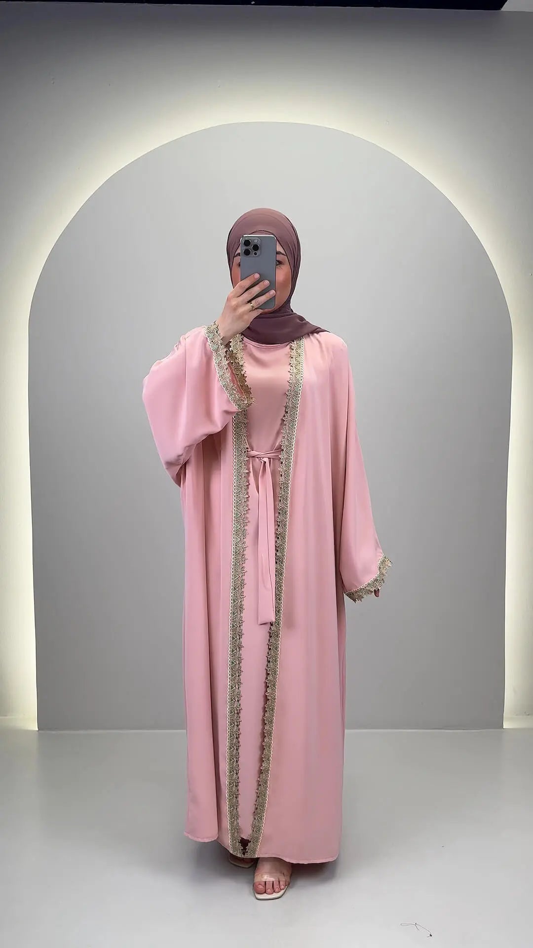 Lima Abaya Set Rosa