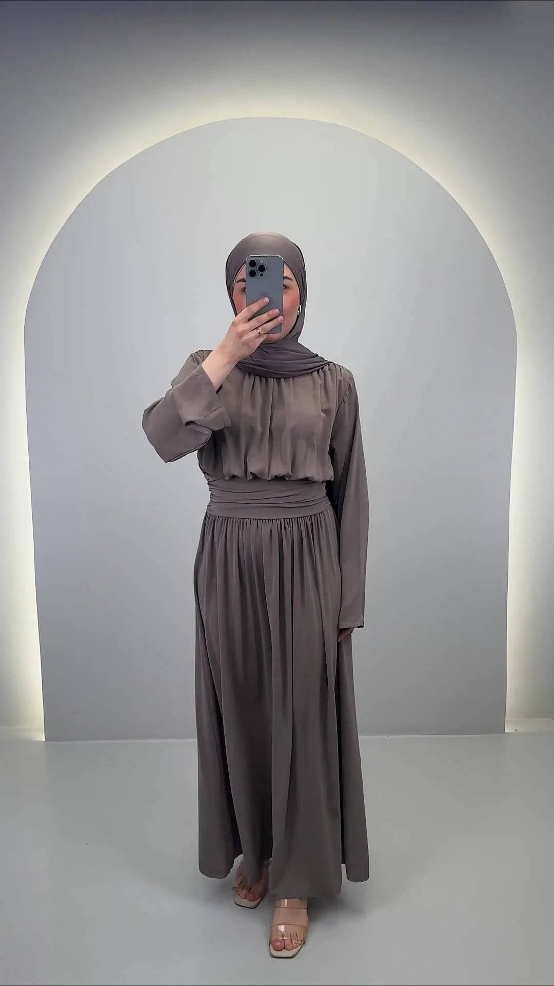 Lale Abendkleid Taupe