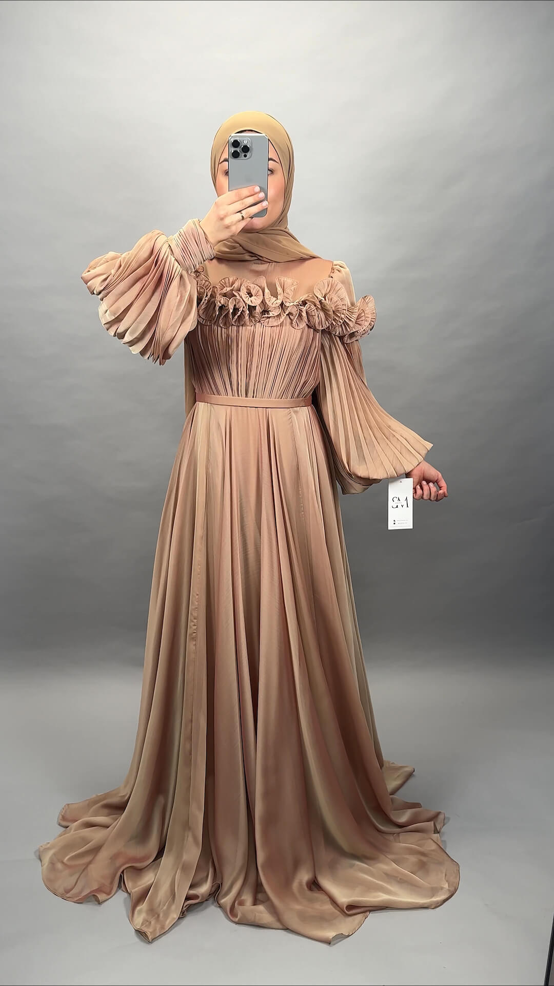 Bahar evening dress bronze