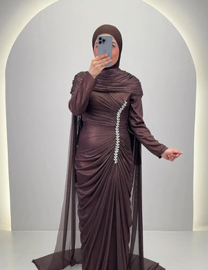 Velina Abendkleid Braun