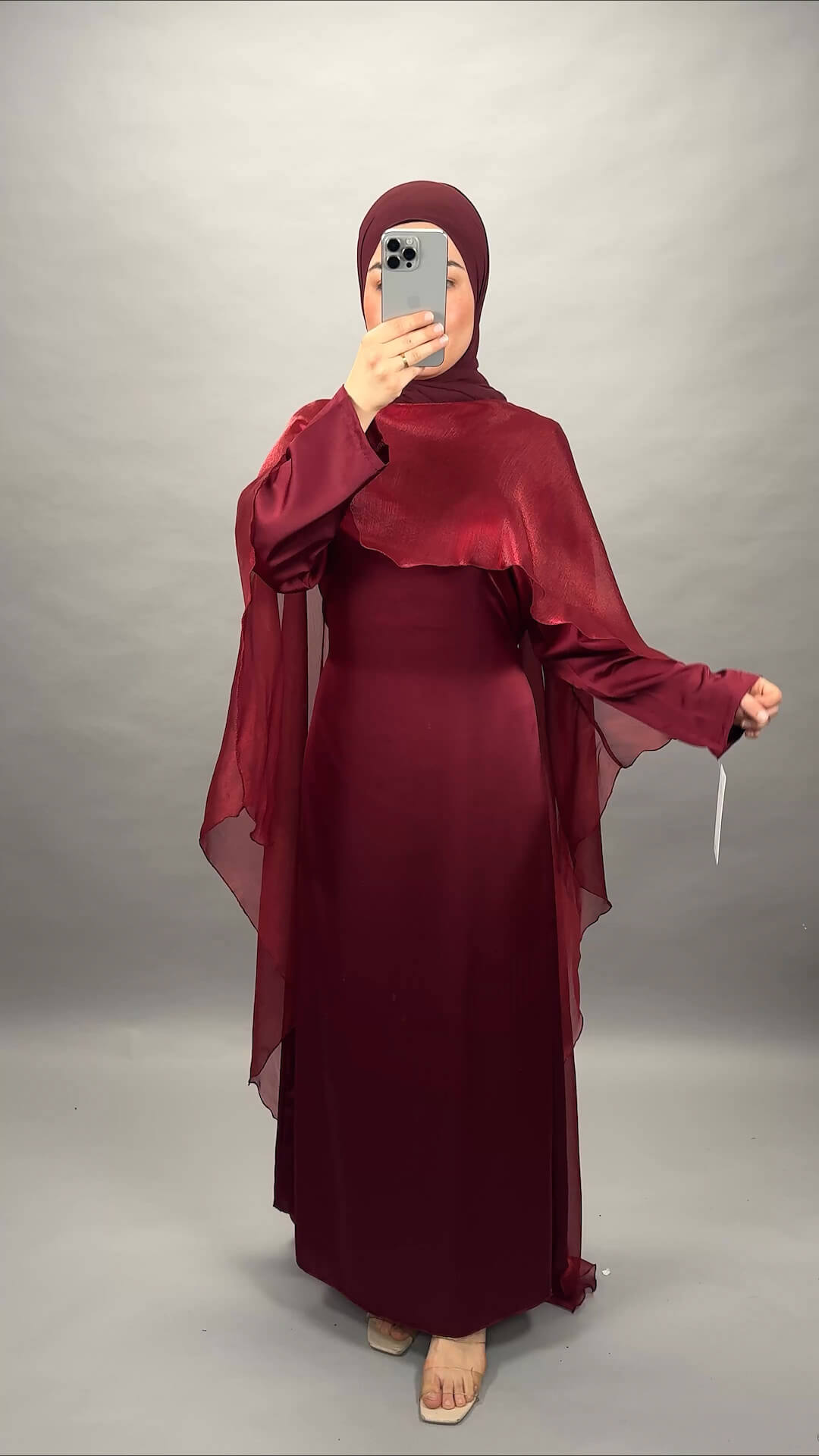 Gabi Abaya Bordo