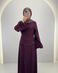 Aramiel Abendkleid Weinrot