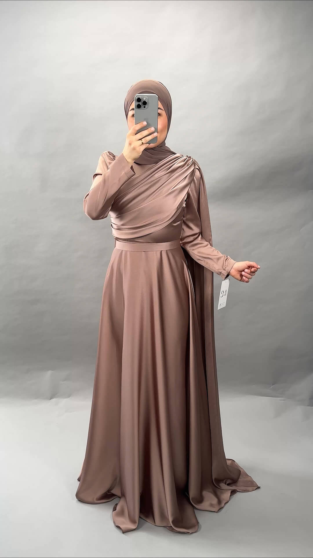 Liza Abendkleid Taupe