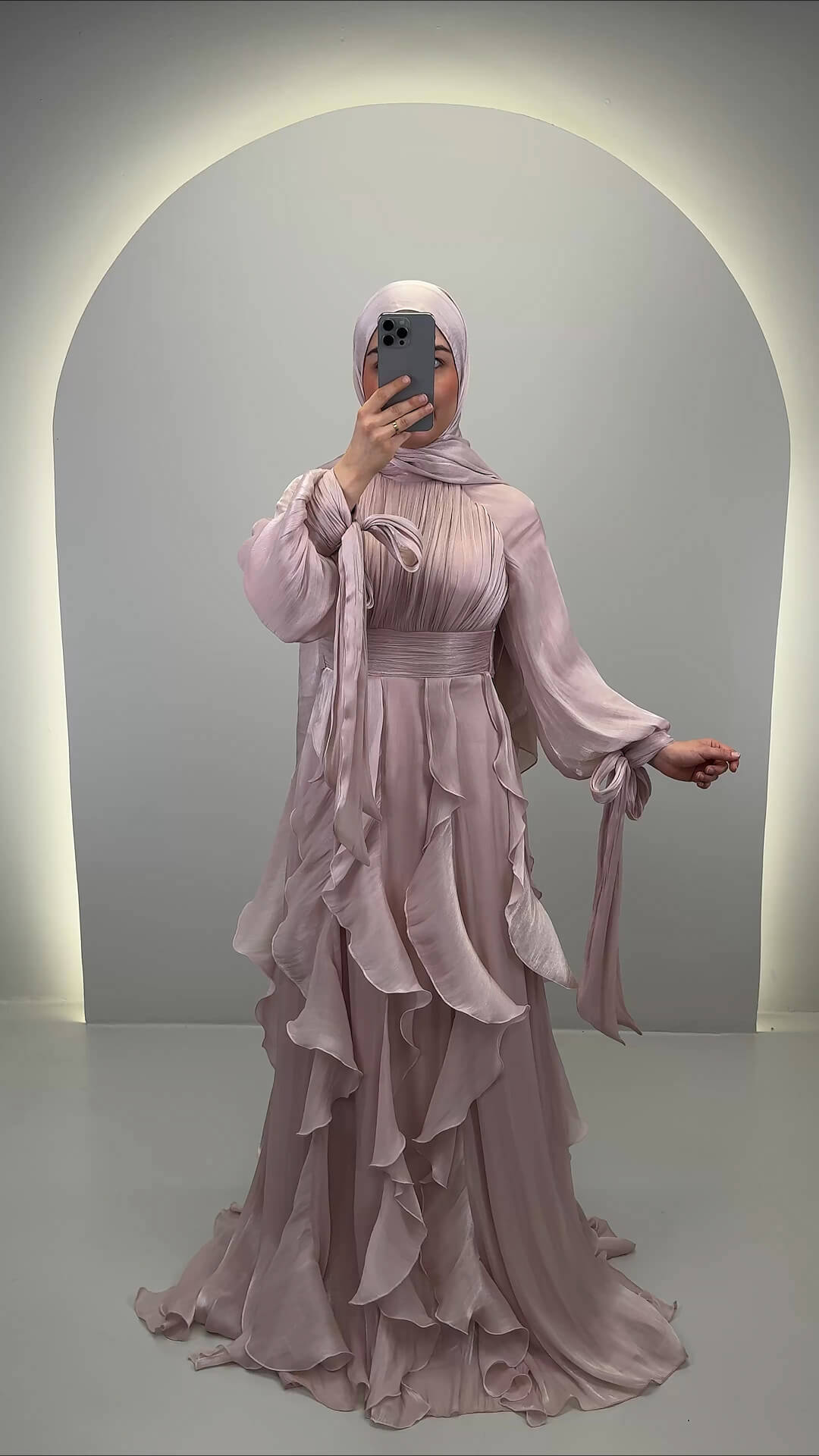 Yaprak Premium Abendkleid Rosa