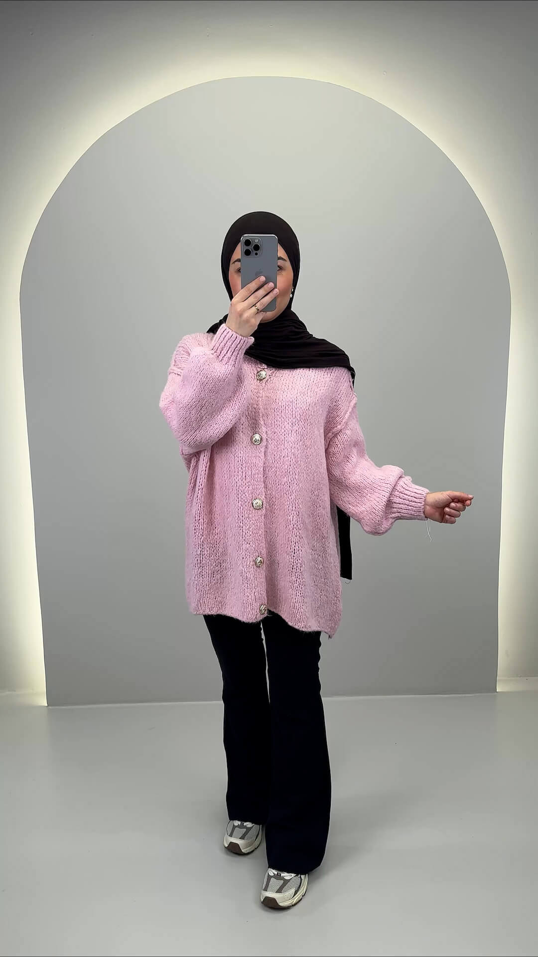 Efla Strickjacke Pink