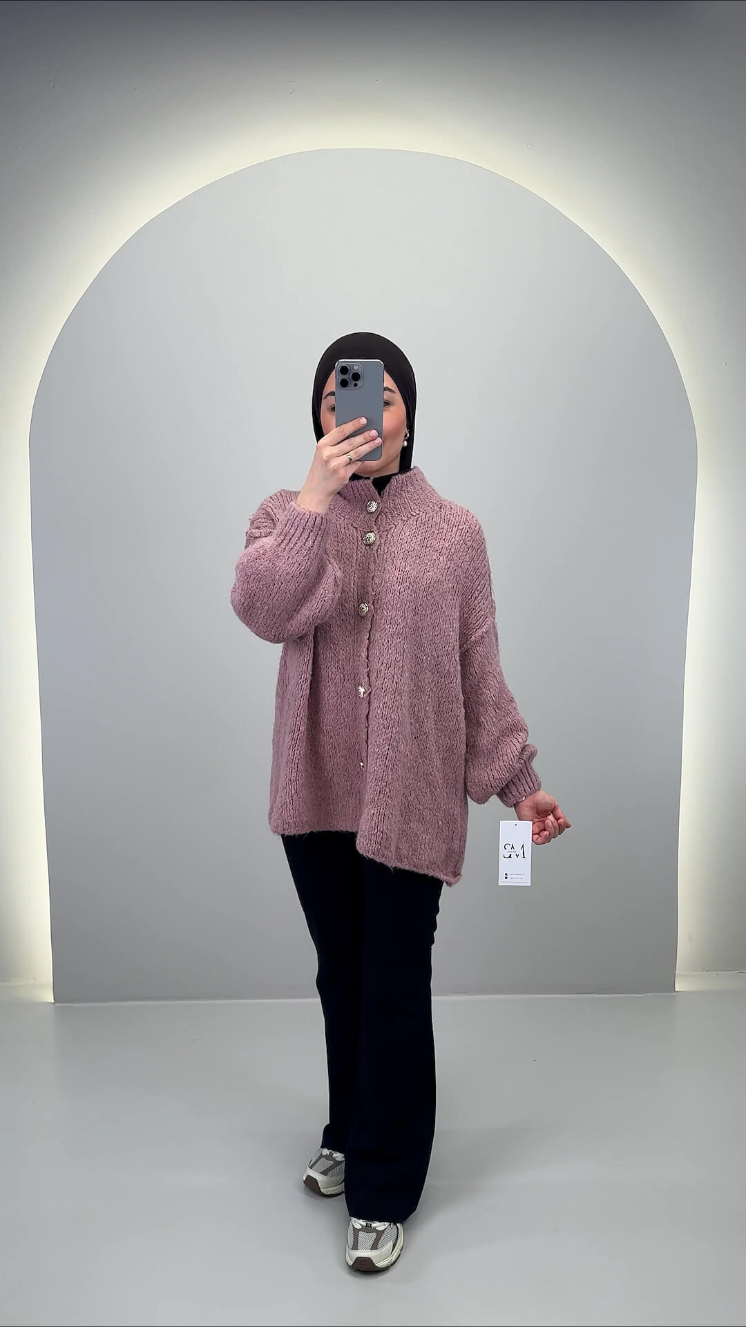 Efla Strickjacke Rosa