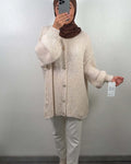 Efla Strickjacke Beige