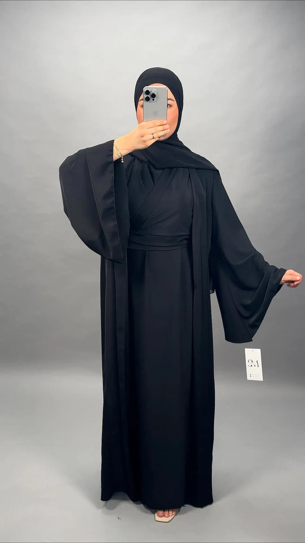 Pinar Abaya Set Schwarz