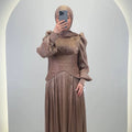 Estel Evening dress with Hijab Taupe