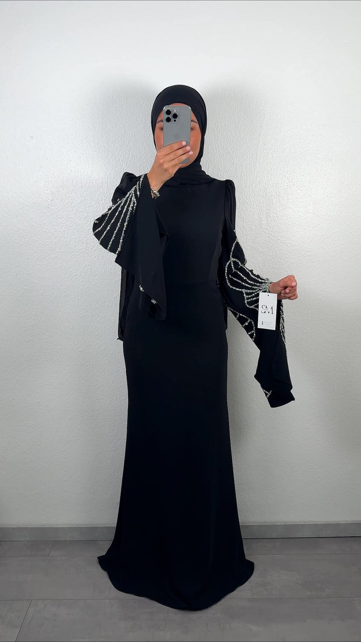 <tc>Robe de soirée Alev noir</tc>