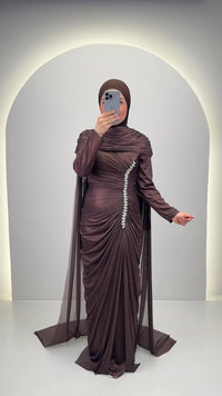 Velina Abendkleid Braun