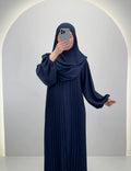 Hifaya Abaya Set mit Khimar Dunkelblau