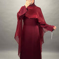 Gabi Abaya Bordo