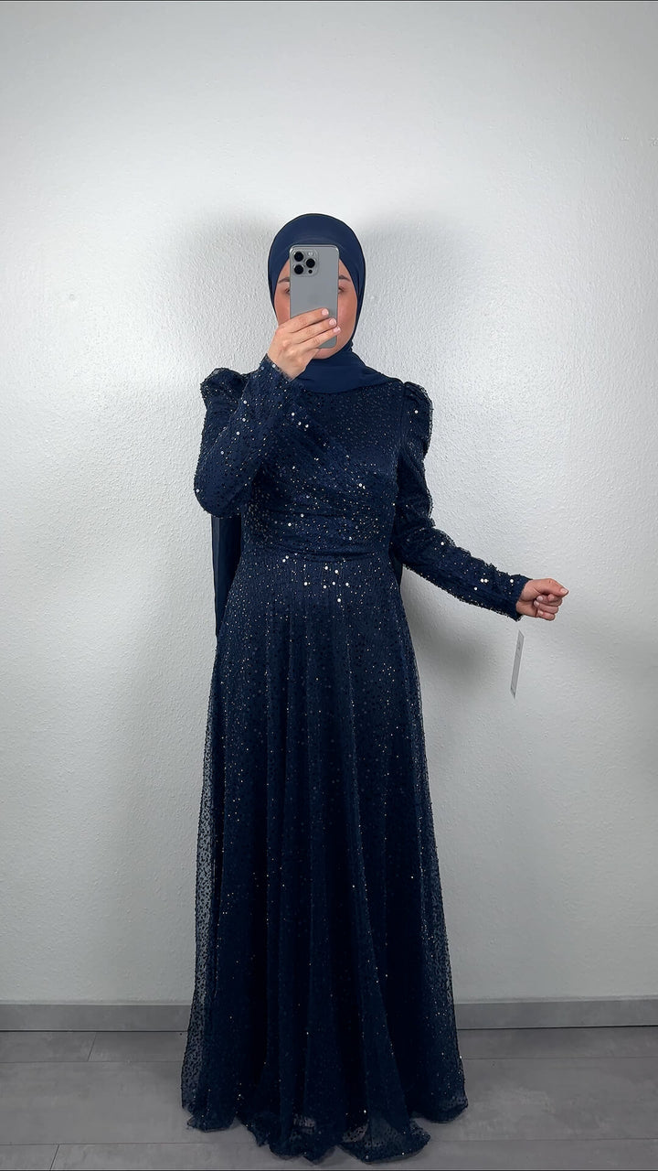 Asya evening dress dark blue