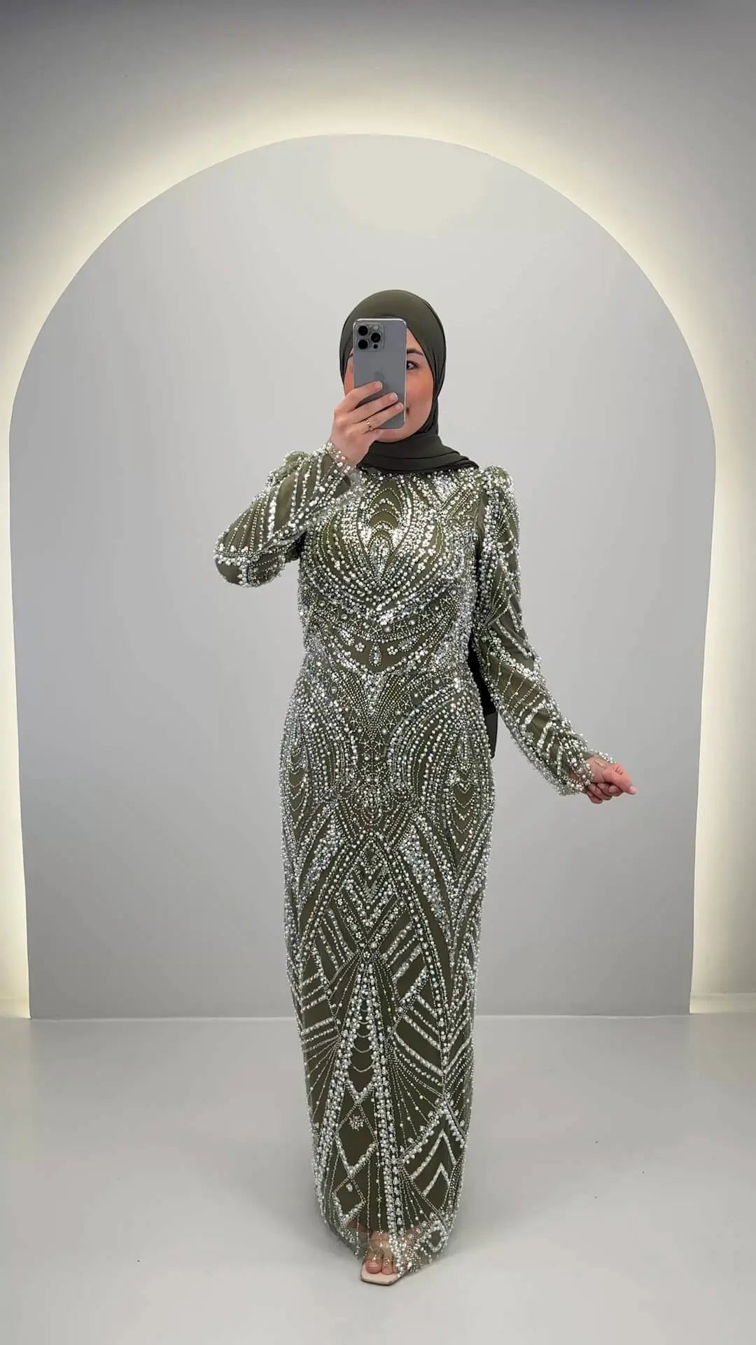 Huda Abendkleid Grün