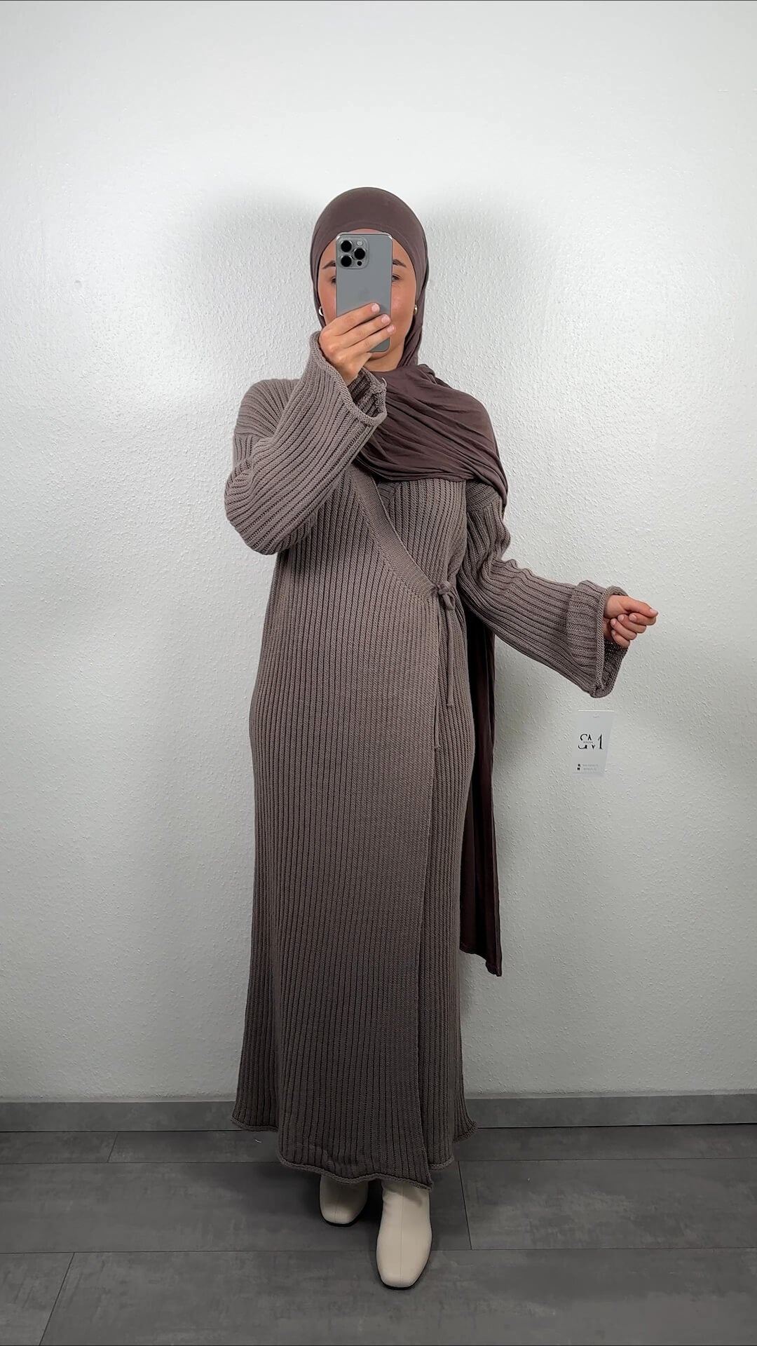 Ilay wrap dress taupe