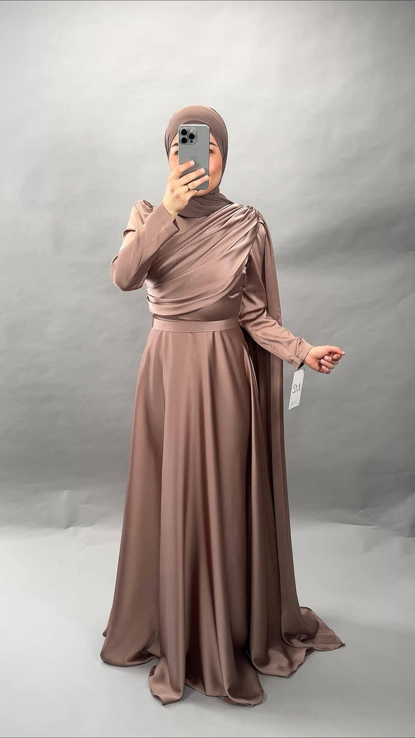 Liza Abendkleid Taupe