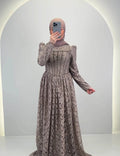 Mina Abendkleid Taupe