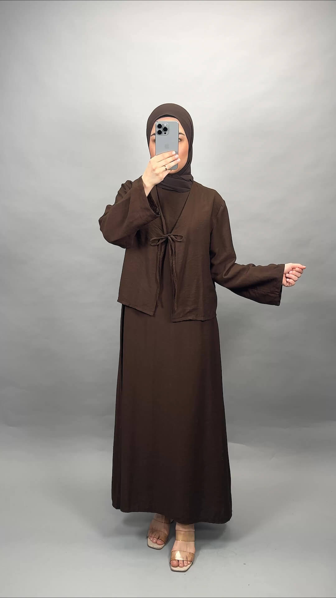 Miray Zweiteiler Kleid Braun