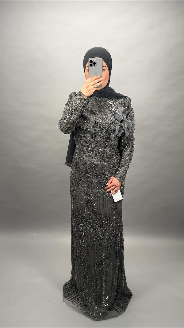 Nola Abendkleid Grau