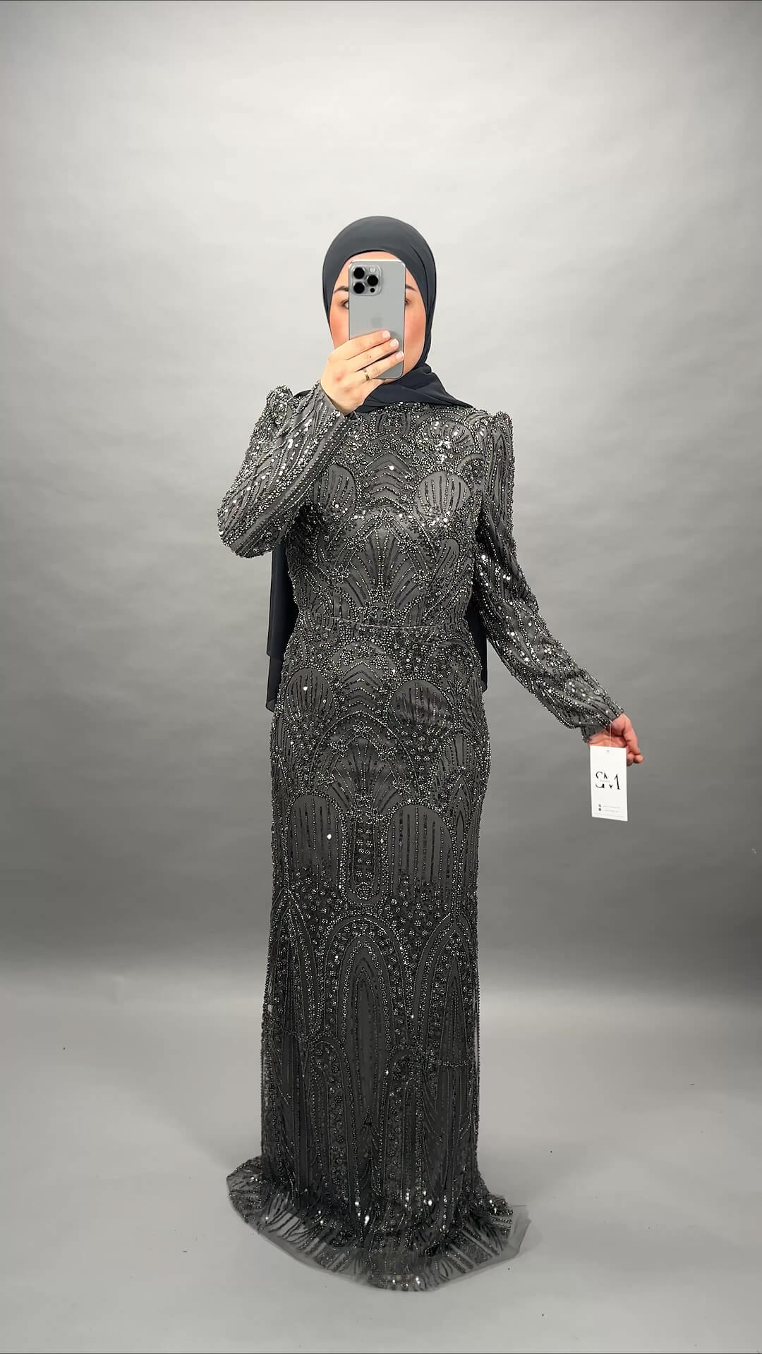 Nola Abendkleid Grau