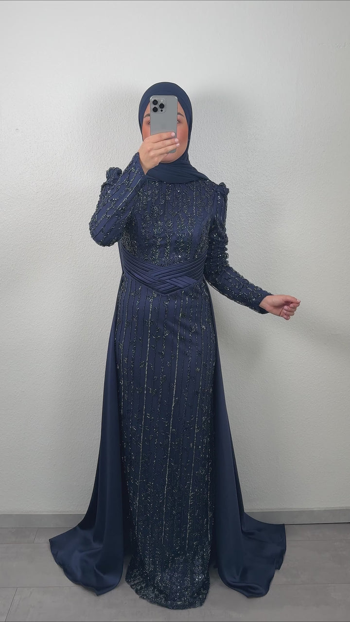 Lale Exklusive Abendkleid Dunkelblau