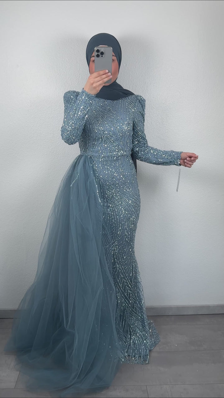 Masal robe de soirée bleue