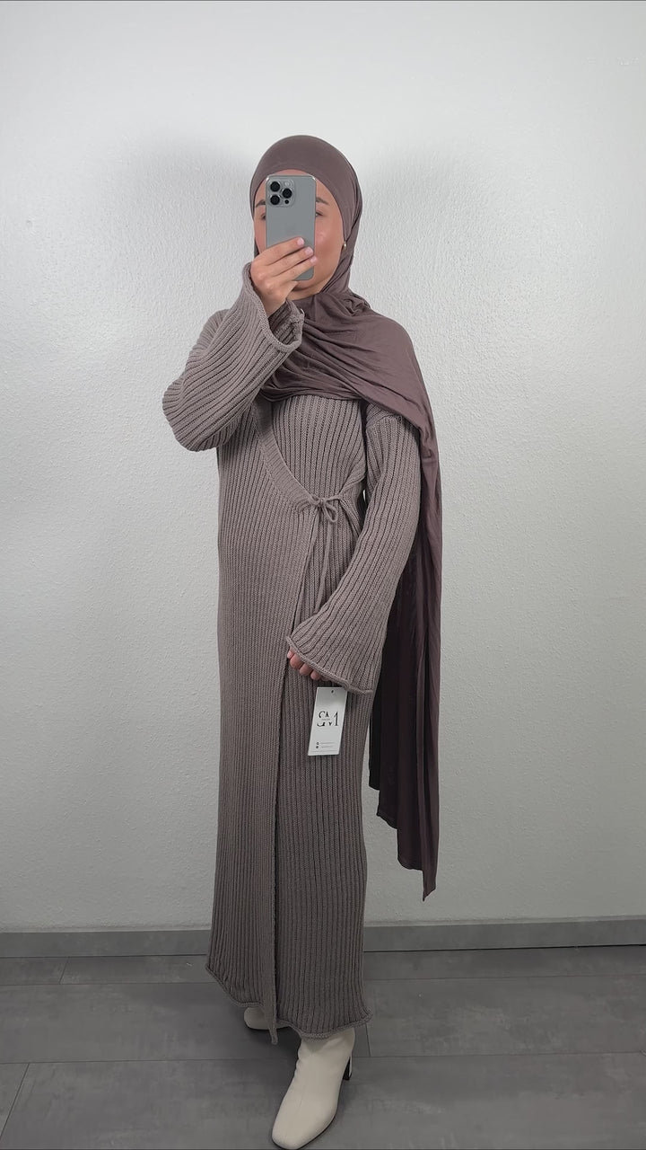 Ilay wrap dress taupe