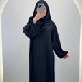 Hifaya Abaya Set with Khimar Black