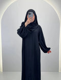 Hifaya Abaya Set mit Khimar Schwarz