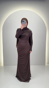 Tuyana Abendkleid Braun