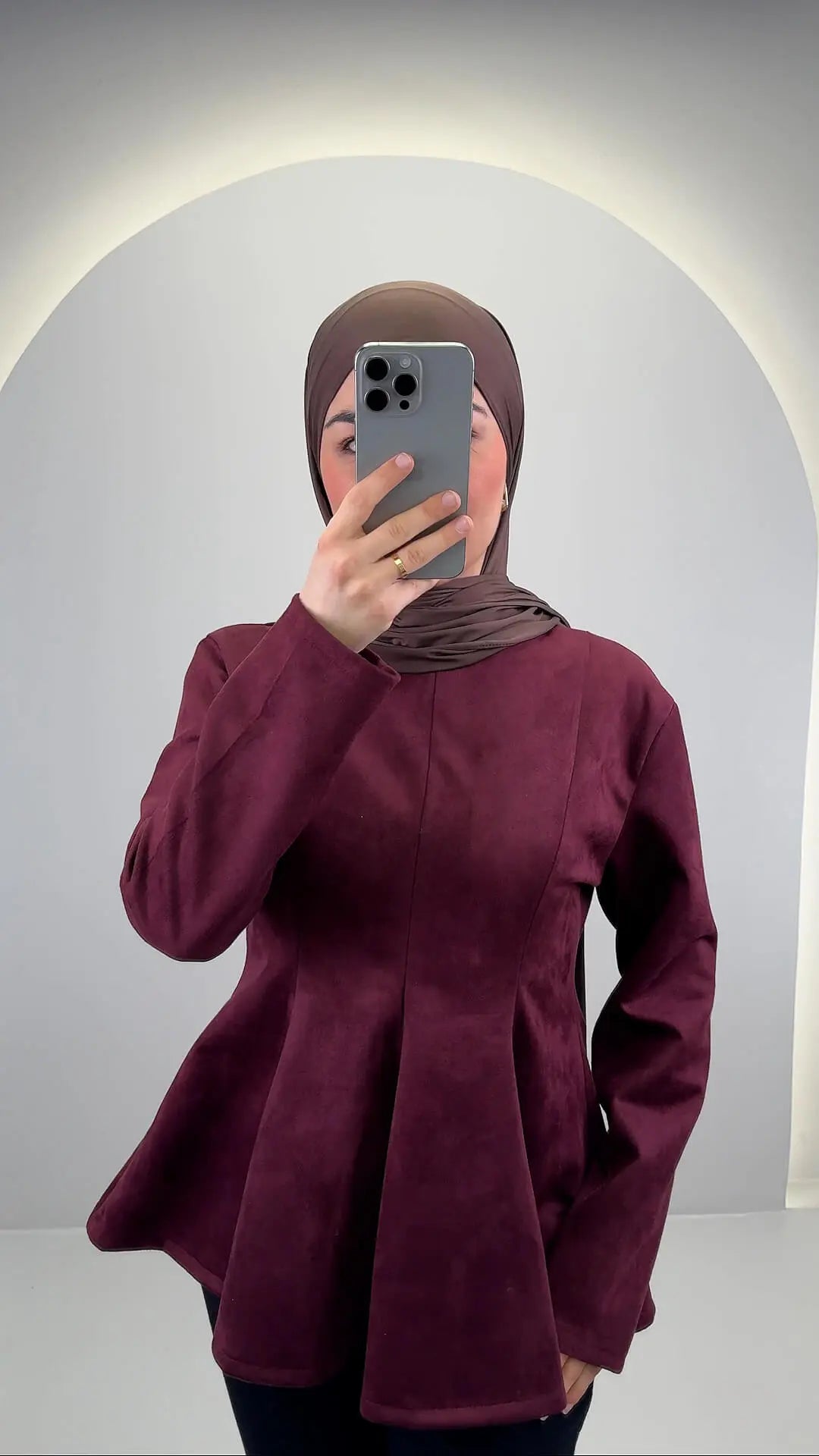 Dira Oberteil Weinrot