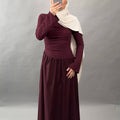 Selena Kleid Weinrot